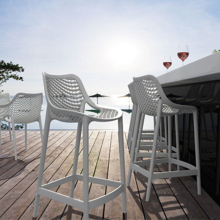 Bar Stools - Aero Outdoor Bar Stool White 65cm