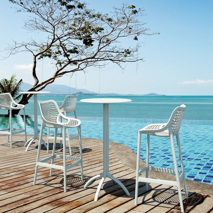 Bar Stools - Aero Outdoor Bar Stool White 65cm