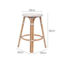Load image into Gallery viewer, Bar Stools - Aleena Rattan Bar Stool Backless Fog 66cm