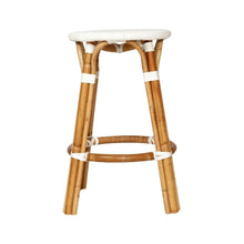 Load image into Gallery viewer, Bar Stools - Aleena Rattan Bar Stool Backless White 66cm