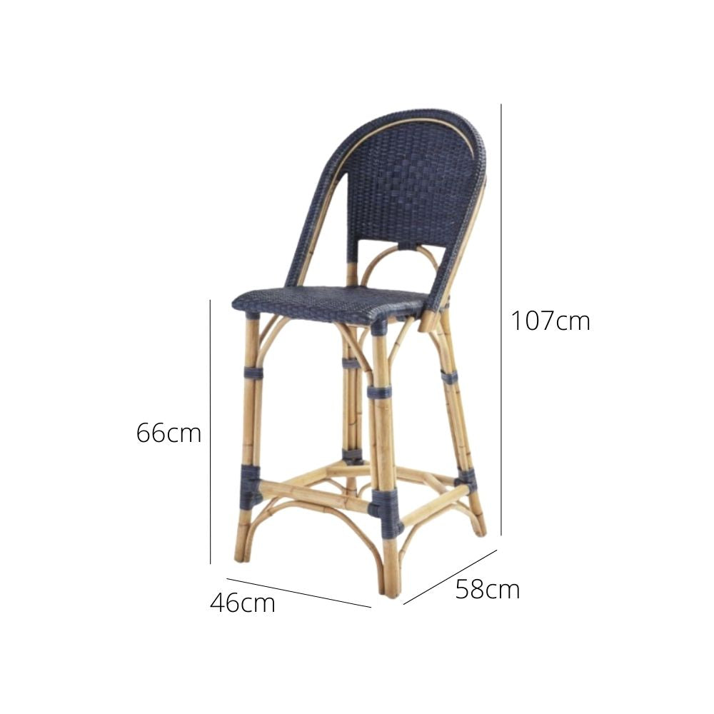 Bar Stools - Aleena Rattan Bar Stool Oceania 66cm