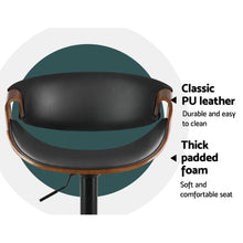Load image into Gallery viewer, Bar Stools - Amber Leather Bar Stool Swivel Black Frame