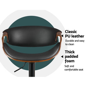 Bar Stools - Amber Leather Bar Stool Swivel Black Frame