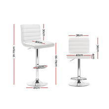 Load image into Gallery viewer, Bar Stools - Arne Leather Bar Stool Swivel (Set Of 2) White