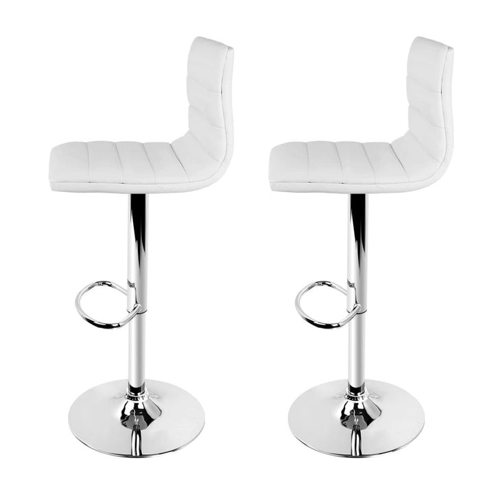 Bar Stools - Arne Leather Bar Stool Swivel (Set Of 2) White