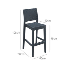 Load image into Gallery viewer, Bar Stools - Austin Outdoor Bar Stool Anthracite 75cm