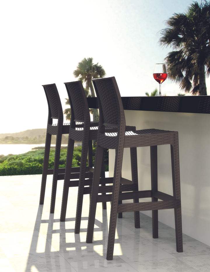 Bar Stools - Austin Outdoor Bar Stool Chocolate 75cm