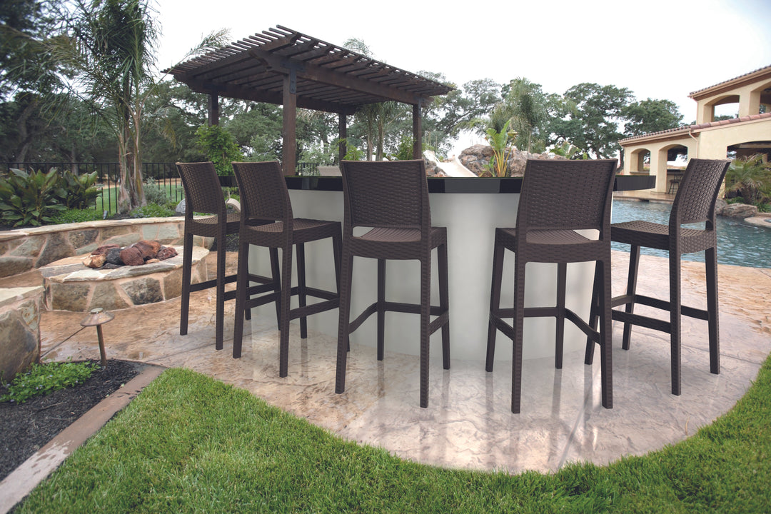 Bar Stools - Austin Outdoor Bar Stool Chocolate 75cm