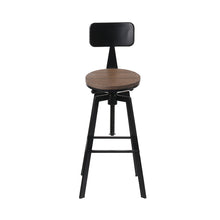 Load image into Gallery viewer, Bar Stools - Bruno Industrial Bar Stool Wooden Swivel Black