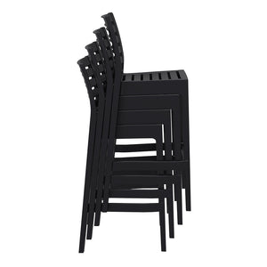 Bar Stools - Cleveland Outdoor Bar Stool Black 75cm