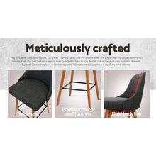 Load image into Gallery viewer, Bar Stools - Colby Set Of 2 Wooden Swivel Kitchen Bar Stool Charcoal 65cm