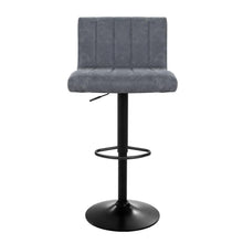 Load image into Gallery viewer, Bar Stools - Como Leather Bar Stool Vintage Swivel (Set Of 2) Grey