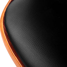 Load image into Gallery viewer, Bar Stools - Donna Wooden Bar Stool Leather Swivel Black