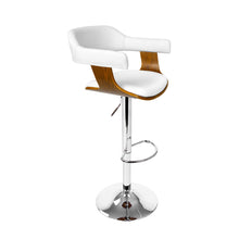 Load image into Gallery viewer, Bar Stools - Donna Wooden Bar Stool Leather Swivel White