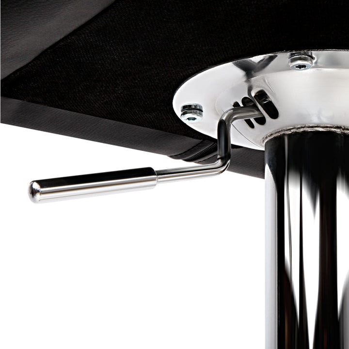Bar Stools - Evan Leather Bar Stool Swivel (Set Of 2) Black