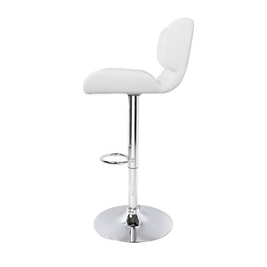 Bar Stools - Evan Leather Bar Stool Swivel (Set Of 2) White