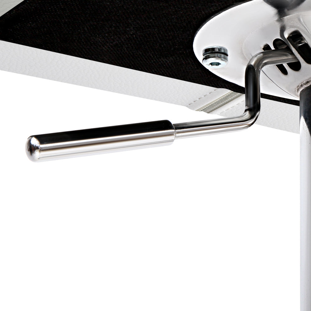 Bar Stools - Evan Leather Bar Stool Swivel (Set Of 2) White