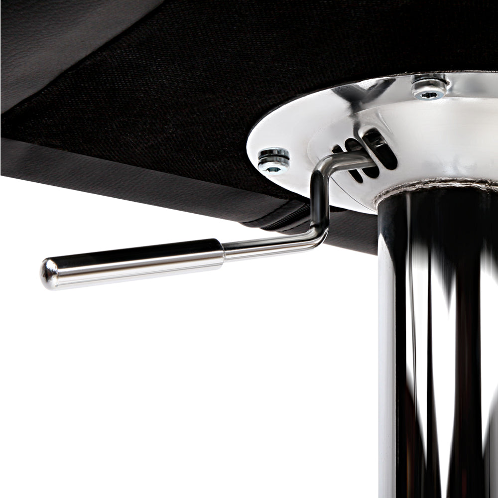 Bar Stools - Evan Leather Bar Stool Swivel (Set Of 4) Black