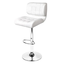 Load image into Gallery viewer, Bar Stools - Evan Set Of 2 Leather Gas Lift Kitchen Bar Stool White