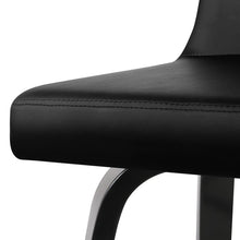 Load image into Gallery viewer, Bar Stools - Felipe Set Of 4 Leather Wooden Swivel Kitchen Bar Stool Black Frame 66cm