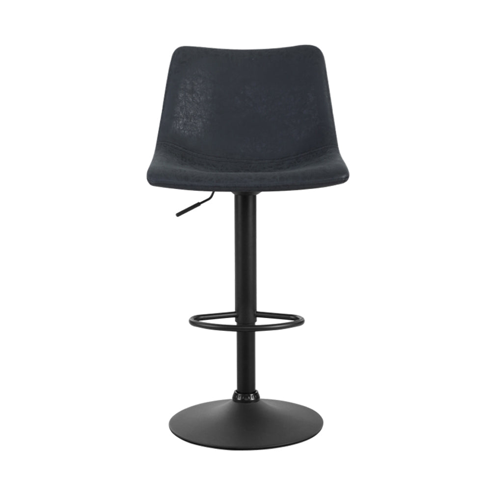 Bar Stools - Harley Fabric Bar Stool Swivel (Set Of 2) Black