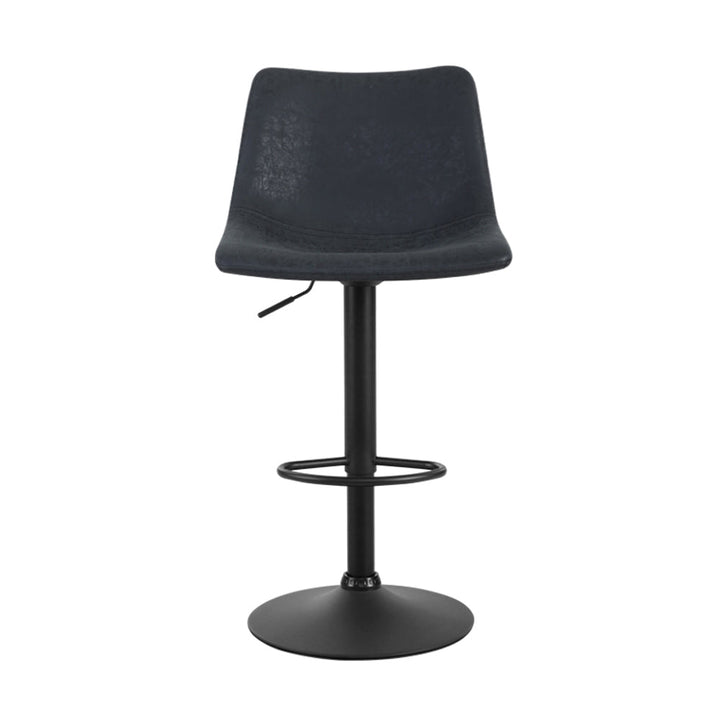 Bar Stools - Harley Fabric Bar Stool Swivel (Set Of 2) Black