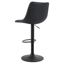 Load image into Gallery viewer, Bar Stools - Jovy Set Of 2 Leather Gas Lift Swivel Kitchen Bar Stool Black