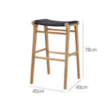 Load image into Gallery viewer, Bar Stools - Kai Wooden Bar Stool Backless Black 75cm