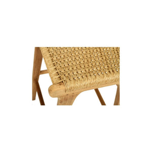 Bar Stools - Kai Wooden Bar Stool Backless Sand (Close Weave) 65cm