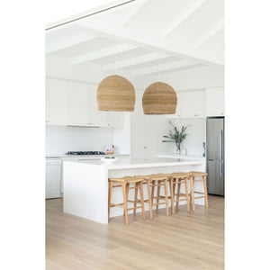 Bar Stools - Kai Wooden Bar Stool Backless Sand (Close Weave) 65cm