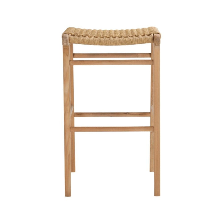 Bar Stools - Kai Wooden Bar Stool Backless Sand (Close Weave) 75cm