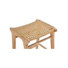 Load image into Gallery viewer, Bar Stools - Kai Wooden Bar Stool Backless Sand (Close Weave) 75cm