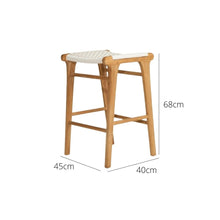 Load image into Gallery viewer, Bar Stools - Kai Wooden Bar Stool Backless White 65cm