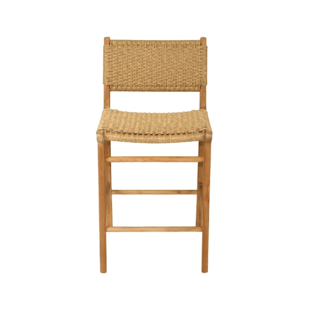 Bar Stools - Kai Wooden Bar Stool Sand (Close Weave) 65cm