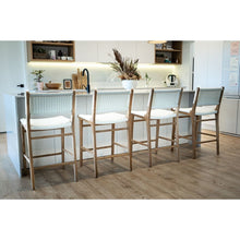Load image into Gallery viewer, Bar Stools - Kai Wooden Bar Stool White (Close Weave) 65cm