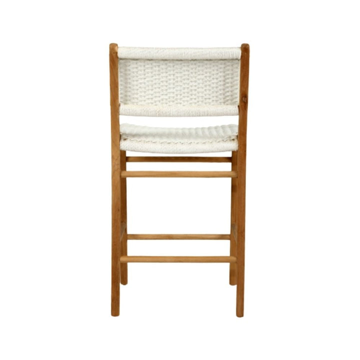 Bar Stools - Kai Wooden Bar Stool White (Close Weave) 65cm