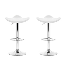 Load image into Gallery viewer, Bar Stools - Keith Leather Bar Stool Swivel Backless (Set Of 2) White
