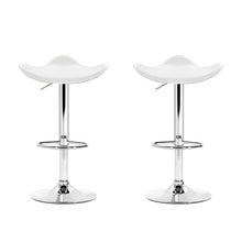 Load image into Gallery viewer, Bar Stools - Keith Leather Bar Stool Swivel Backless (Set Of 2) White