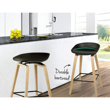 Load image into Gallery viewer, Bar Stools - Lexi Wooden Bar Stool Backless (Set Of 2) Black 67cm