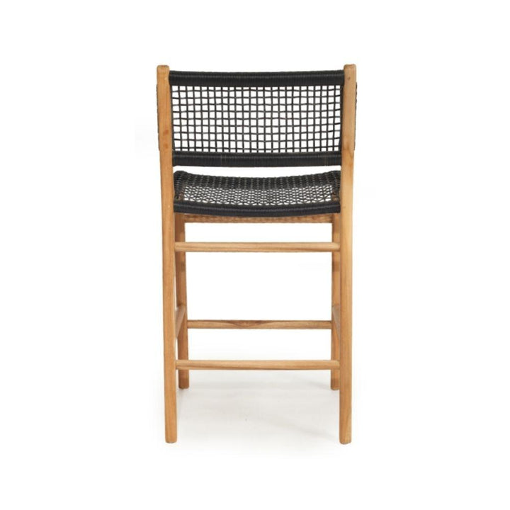 Bar Stools - Mahlia Kitchen Stool Wooden Cord Black 65cm
