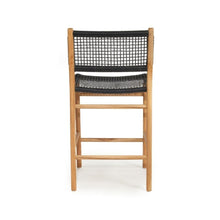 Load image into Gallery viewer, Bar Stools - Mahlia Kitchen Stool Wooden Cord Black 65cm