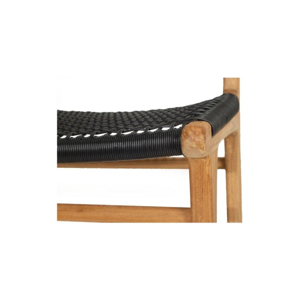 Bar Stools - Mahlia Kitchen Stool Wooden Cord Black 65cm