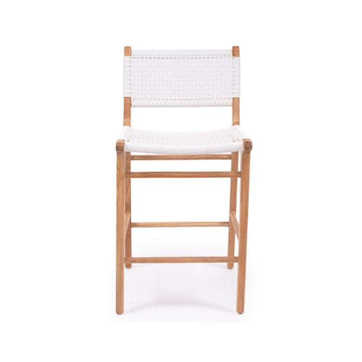 Bar Stools - Mahlia Kitchen Stool Wooden Cord White 65cm