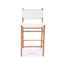 Load image into Gallery viewer, Bar Stools - Mahlia Kitchen Stool Wooden Cord White 65cm