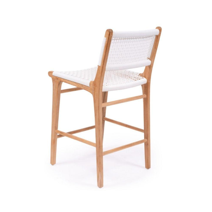 Bar Stools - Mahlia Kitchen Stool Wooden Cord White 65cm