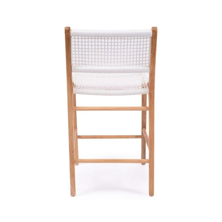 Bar Stools - Mahlia Kitchen Stool Wooden Cord White 65cm