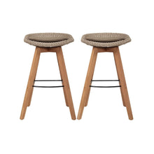 Load image into Gallery viewer, Bar Stools - Mahlia Outdoor Bar Stool Backless (Set Of 2) Mushroom 66cm