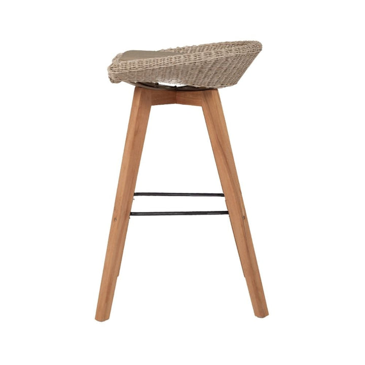 Bar Stools - Mahlia Outdoor Bar Stool Backless (Set Of 2) Mushroom 66cm