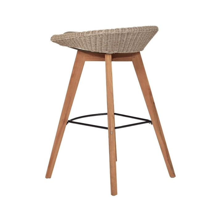 Bar Stools - Mahlia Outdoor Bar Stool Backless (Set Of 2) Mushroom 66cm