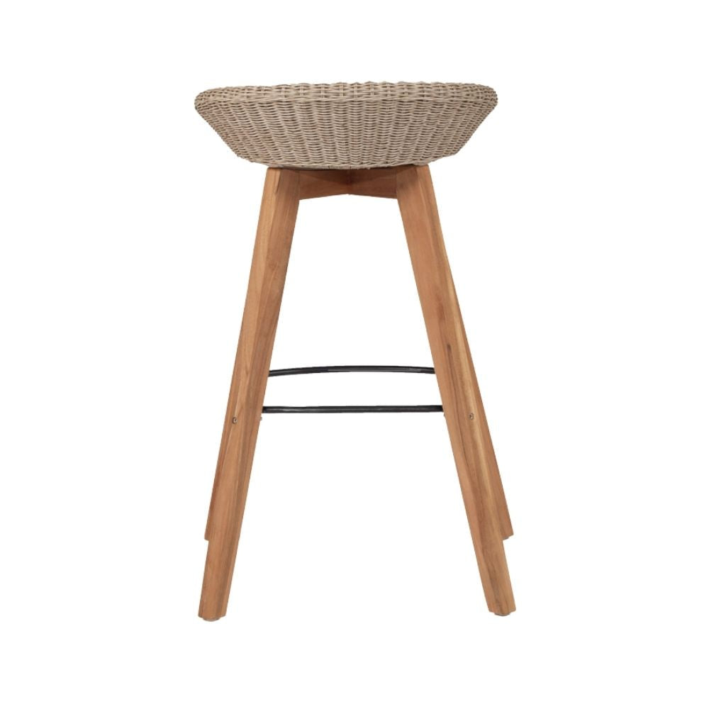 Bar Stools - Mahlia Outdoor Bar Stool Backless (Set Of 2) Mushroom 66cm